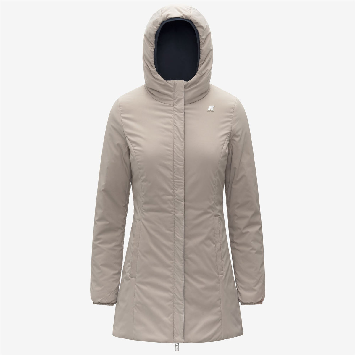 Jackets_WOMAN_DENISE ST WARM DOUBLE_Mid_Blue Depth - Beige Cashmere - Commercial 2