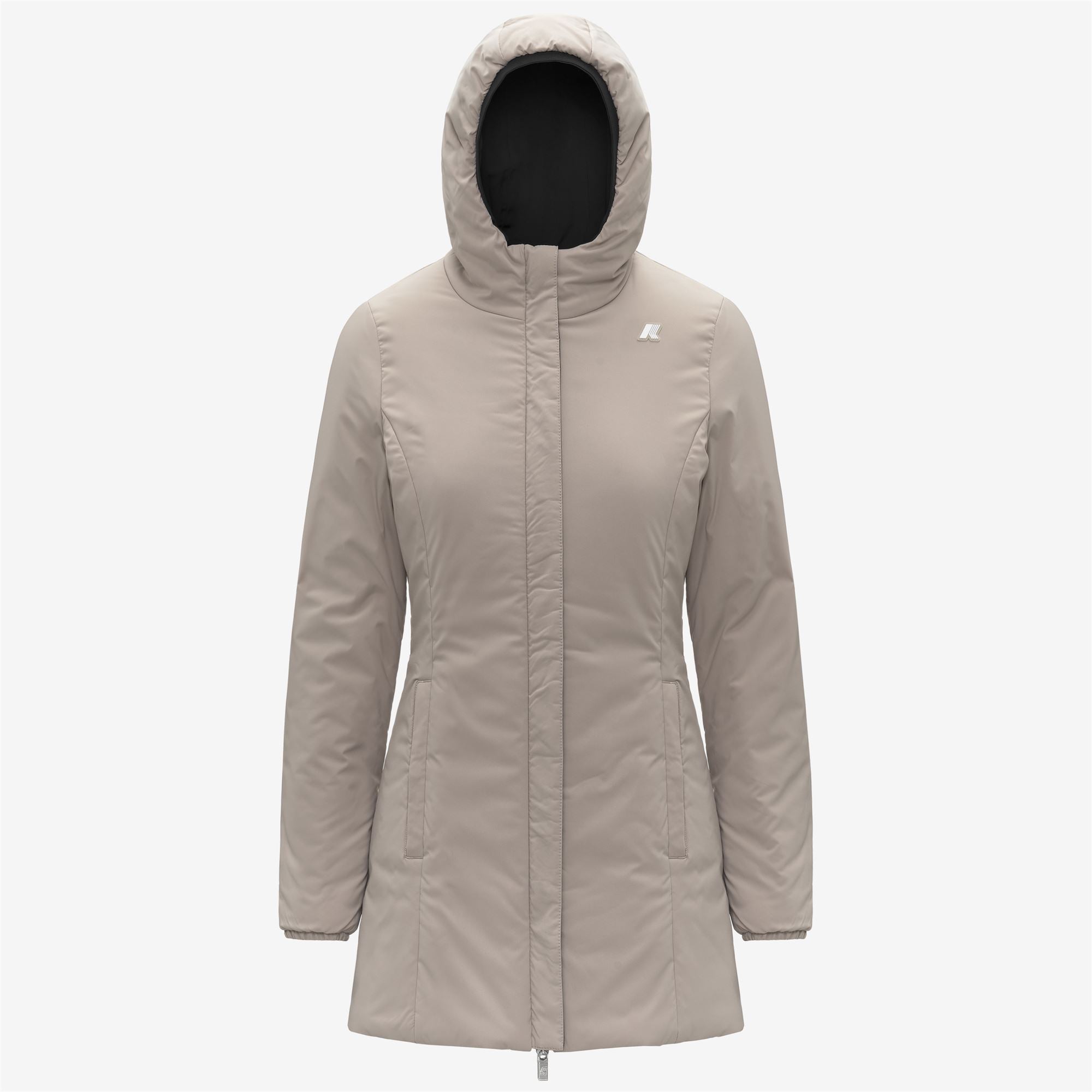 Jackets_WOMAN_DENISE ST WARM DOUBLE_Mid_Black Pure - Beige Cashmere - Commercial 2