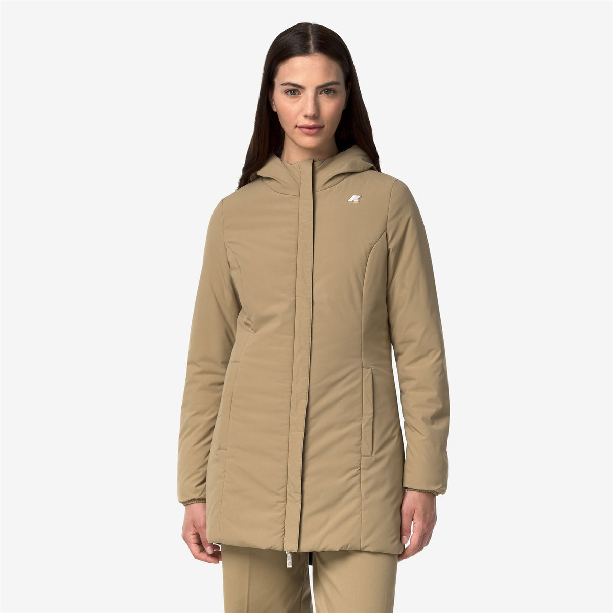 Jackets_Woman_DENISE ST WARM DOUBLE_Mid_Blue Depth - Beige Khaki - Commercial 3