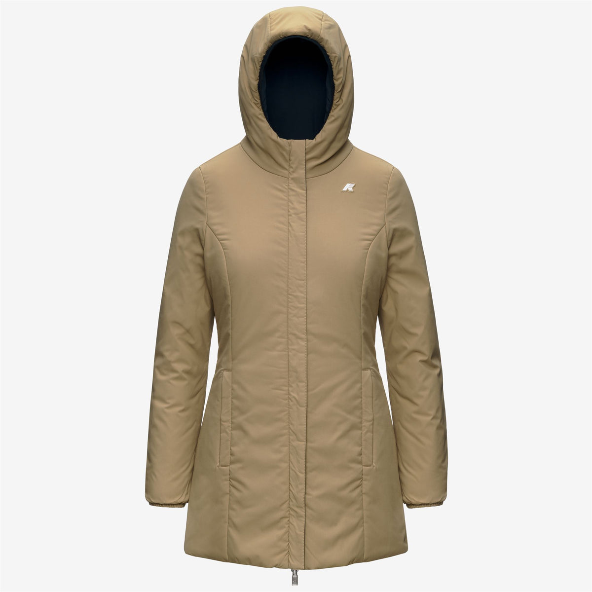 Jackets_Woman_DENISE ST WARM DOUBLE_Mid_Blue Depth - Beige Khaki - Commercial 2