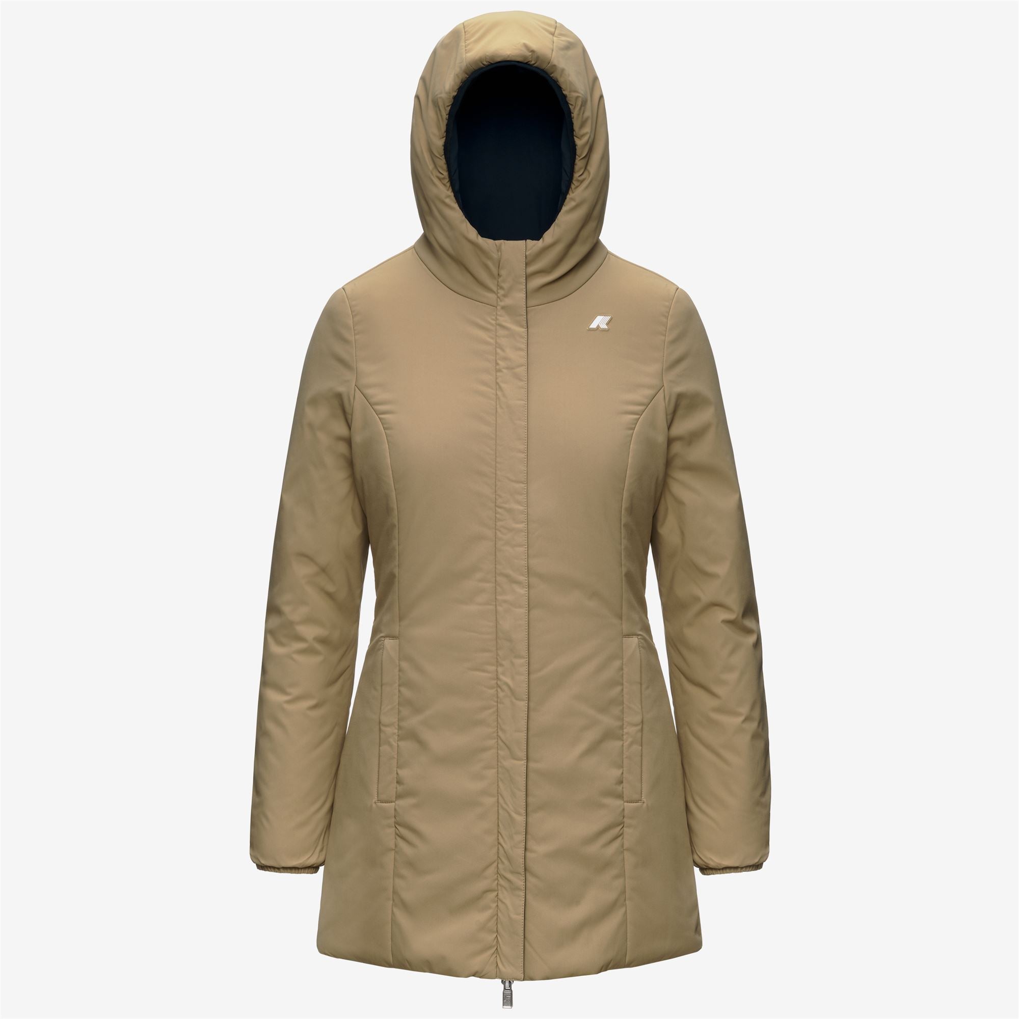 Jackets_Woman_DENISE ST WARM DOUBLE_Mid_Blue Depth - Beige Khaki - Commercial 2
