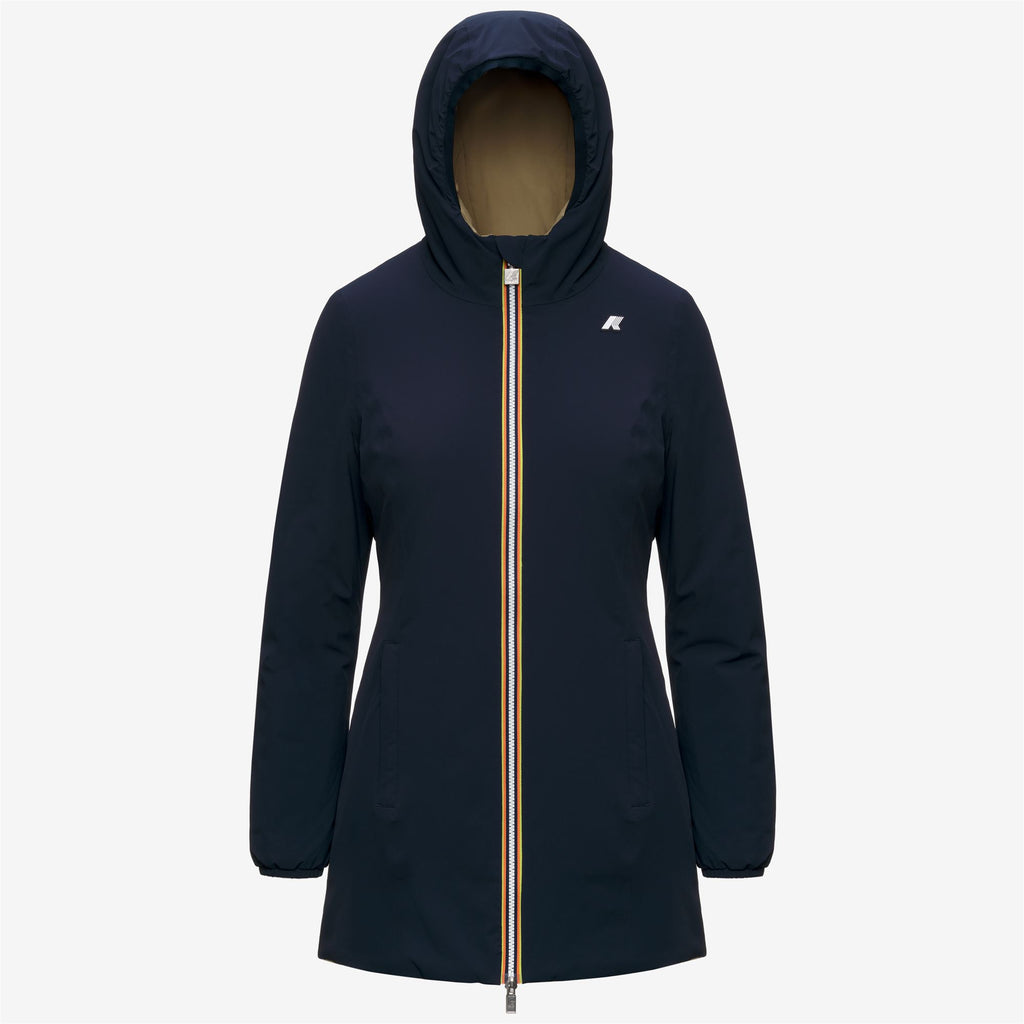 Jackets_Woman_DENISE ST WARM DOUBLE_Mid_Blue Depth - Beige Khaki - Commercial 1