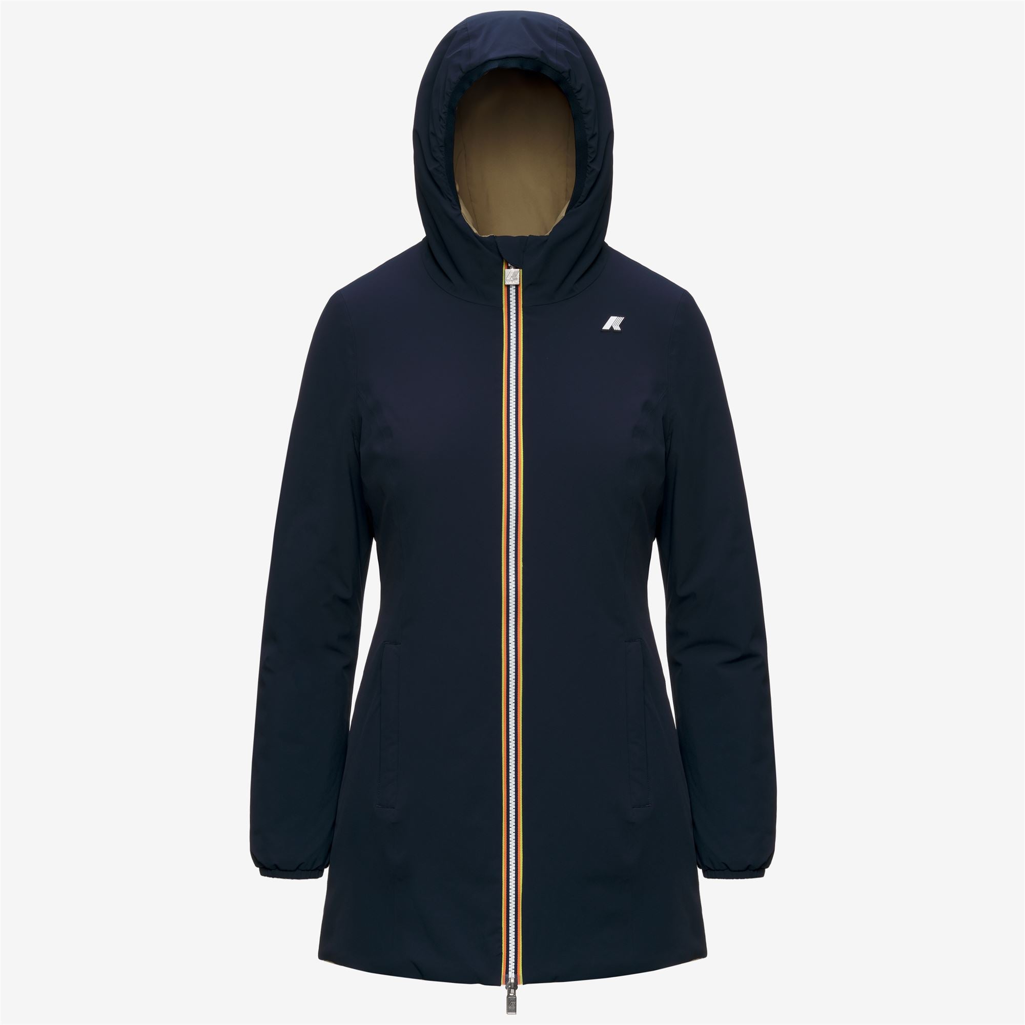 Jackets_Woman_DENISE ST WARM DOUBLE_Mid_Blue Depth - Beige Khaki - Commercial 1