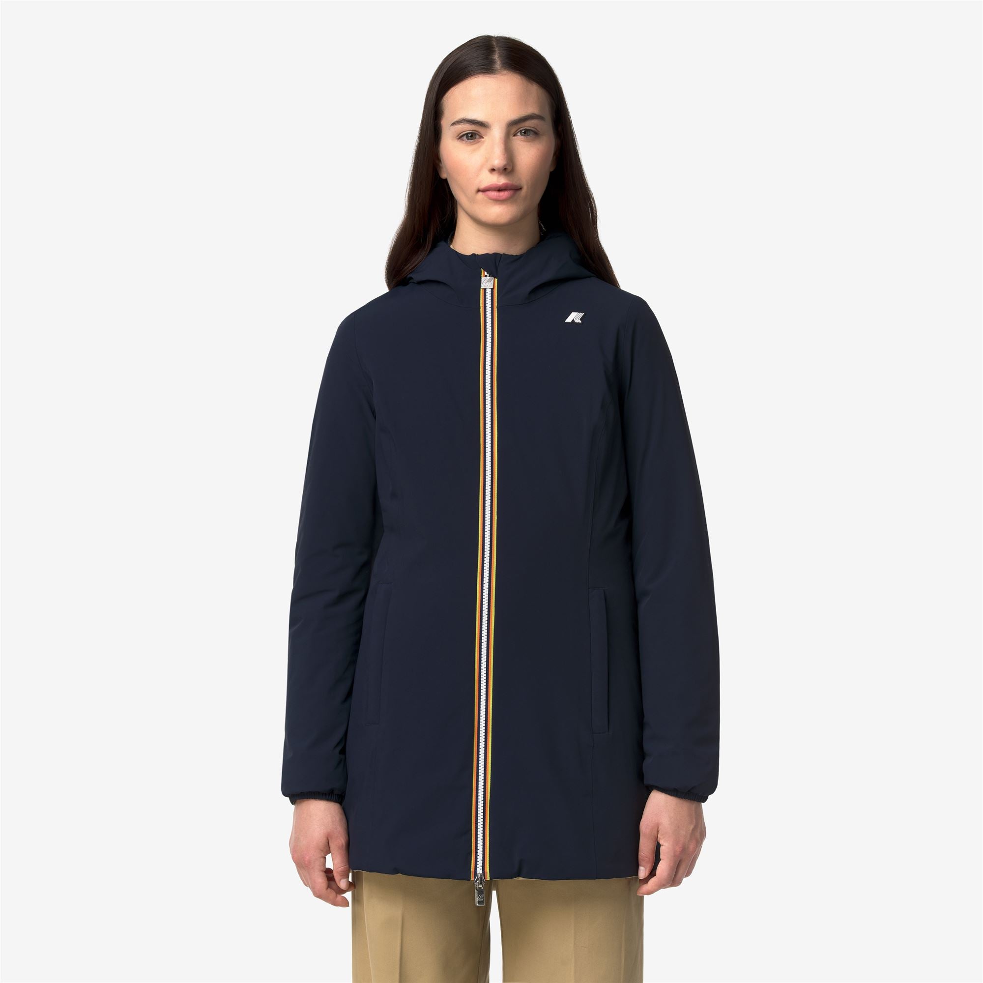 Jackets_Woman_DENISE ST WARM DOUBLE_Mid_Blue Depth - Beige Khaki - Commercial 4