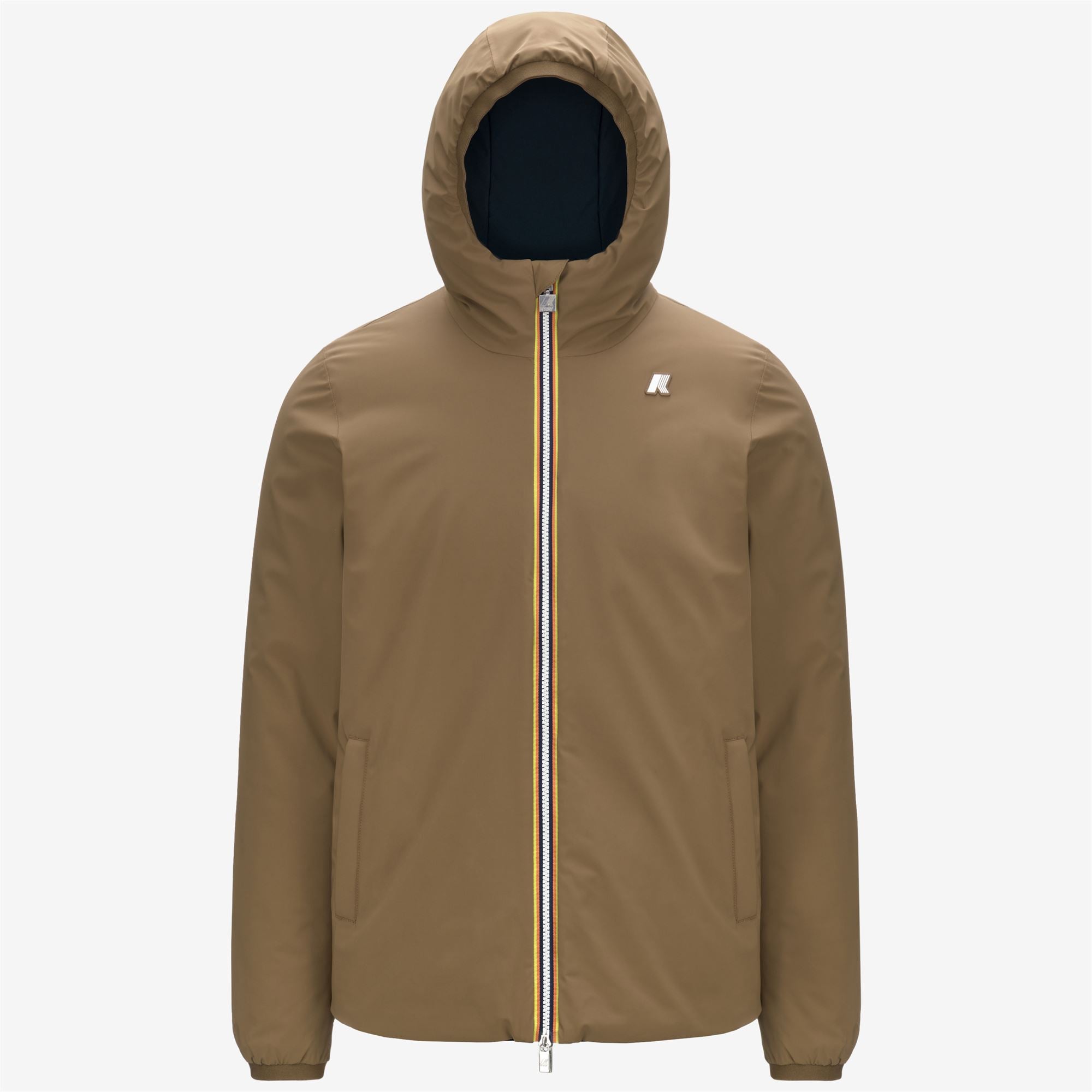 Jackets_MAN_JACK ST WARM DOUBLE_Short_Brown Corda - Blue Depth - Commercial 1