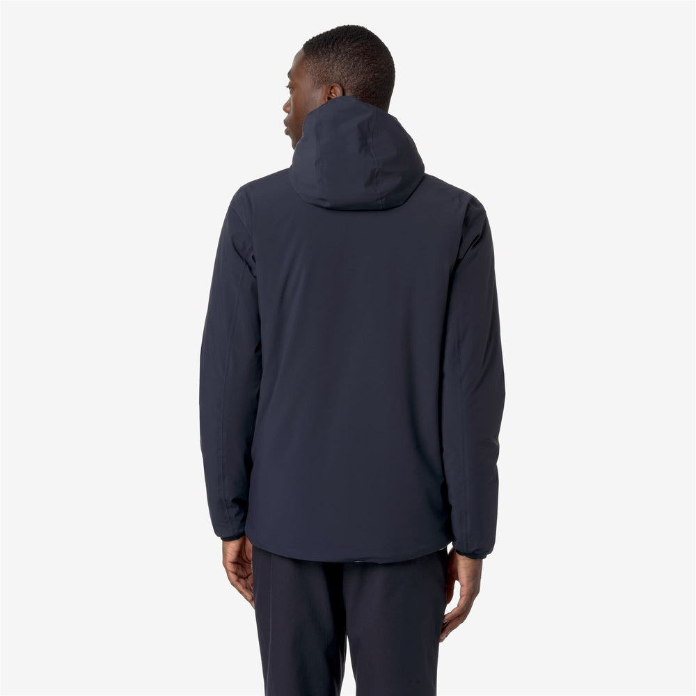 Blue Beige Men's Reversible Warm Jacket with Insulation 02