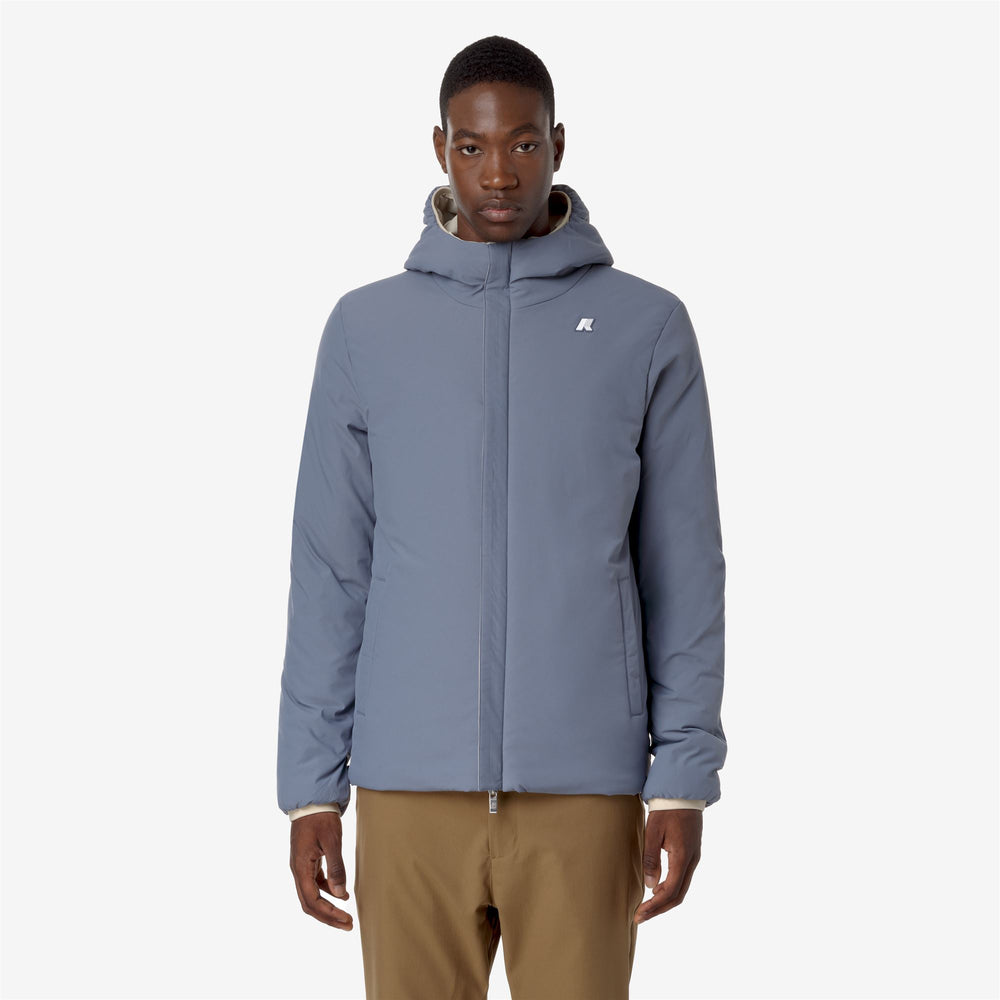 Giacca Calda Reversibile Uomo Marrone Beige con Imbottitura Sintetica 02