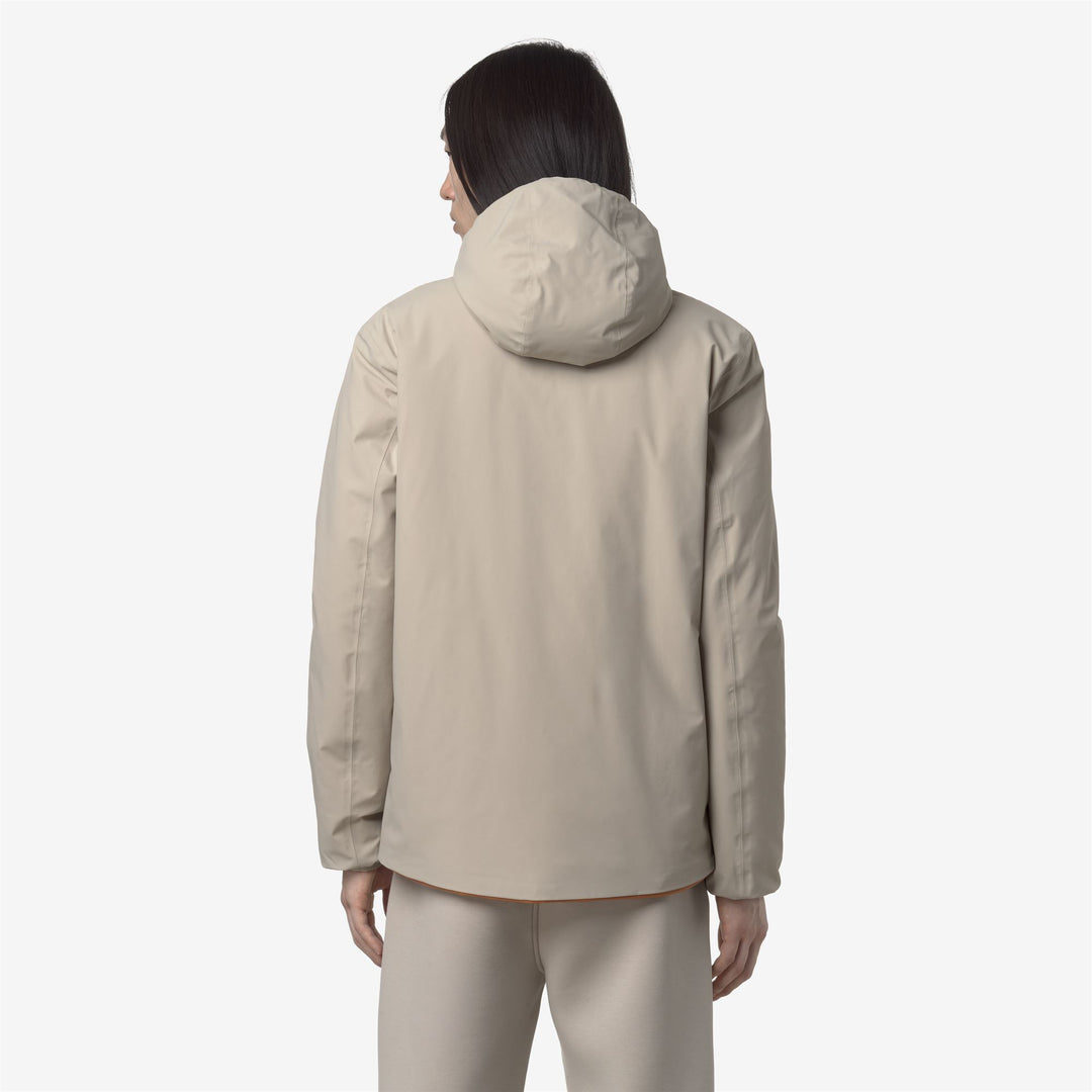 Chaqueta impermeable reversible para hombre beige con relleno sintético main
