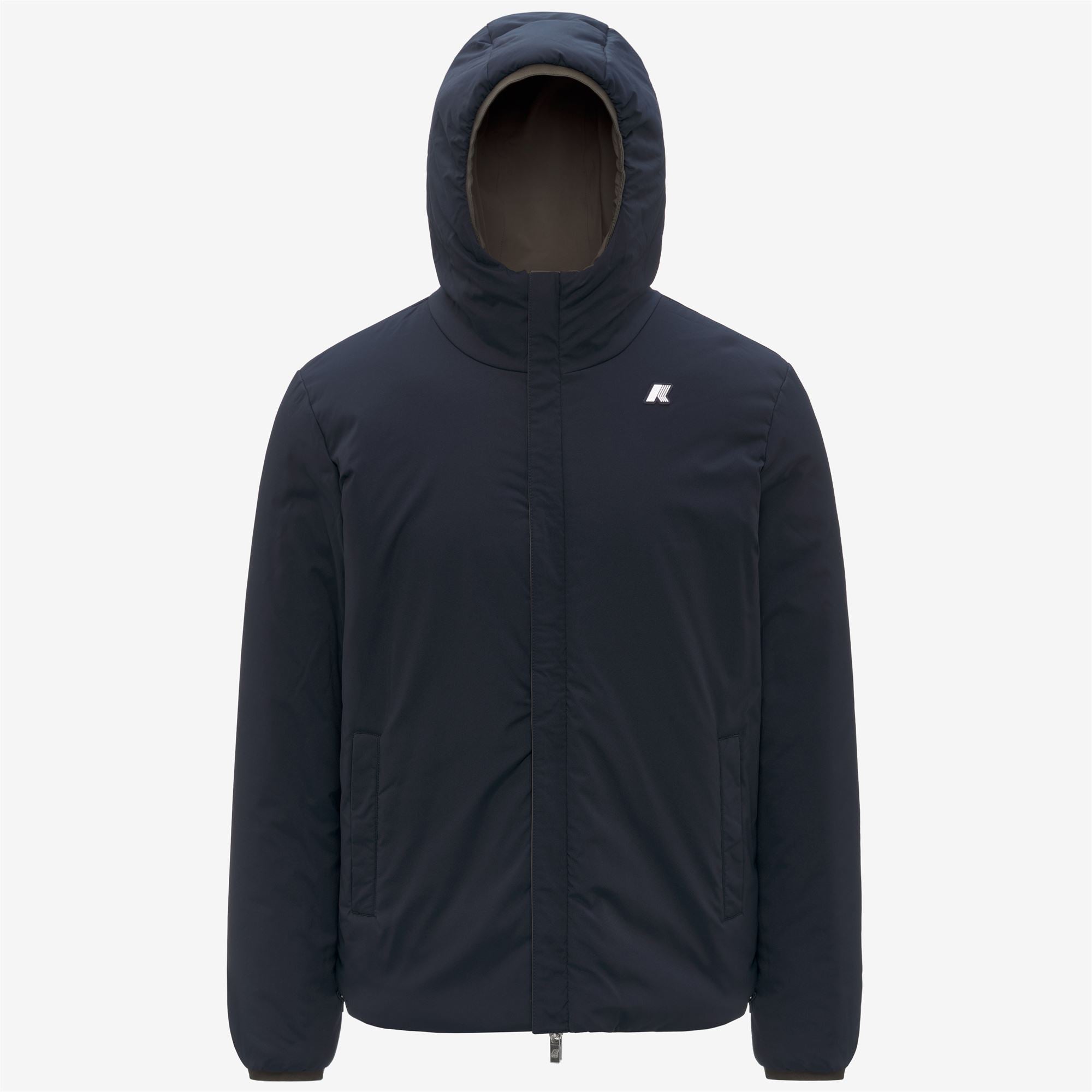 Jackets Man JACK ST WARM REVERSIBLE Short BLACK OLIVE - BLUE DEPTH