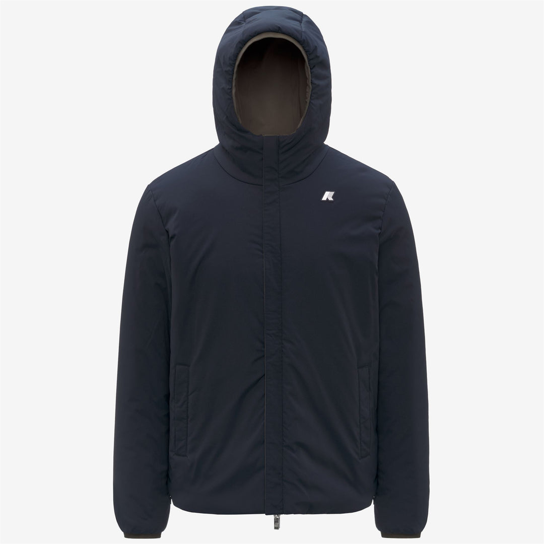 Chaqueta impermeable reversible para hombre en color oliva negro con acolchado sintético main