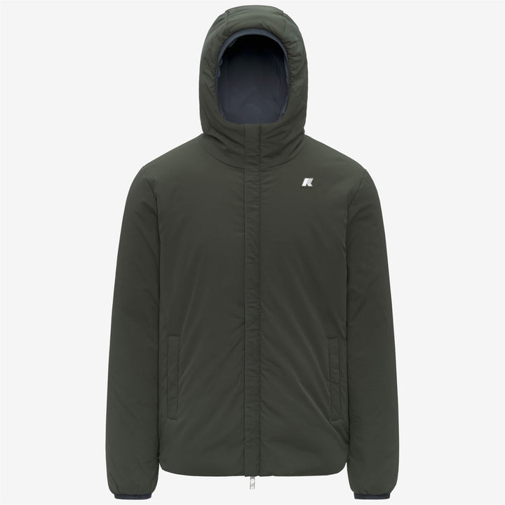 Chaqueta aislante reversible azul para hombre para actividades al aire libre. 2