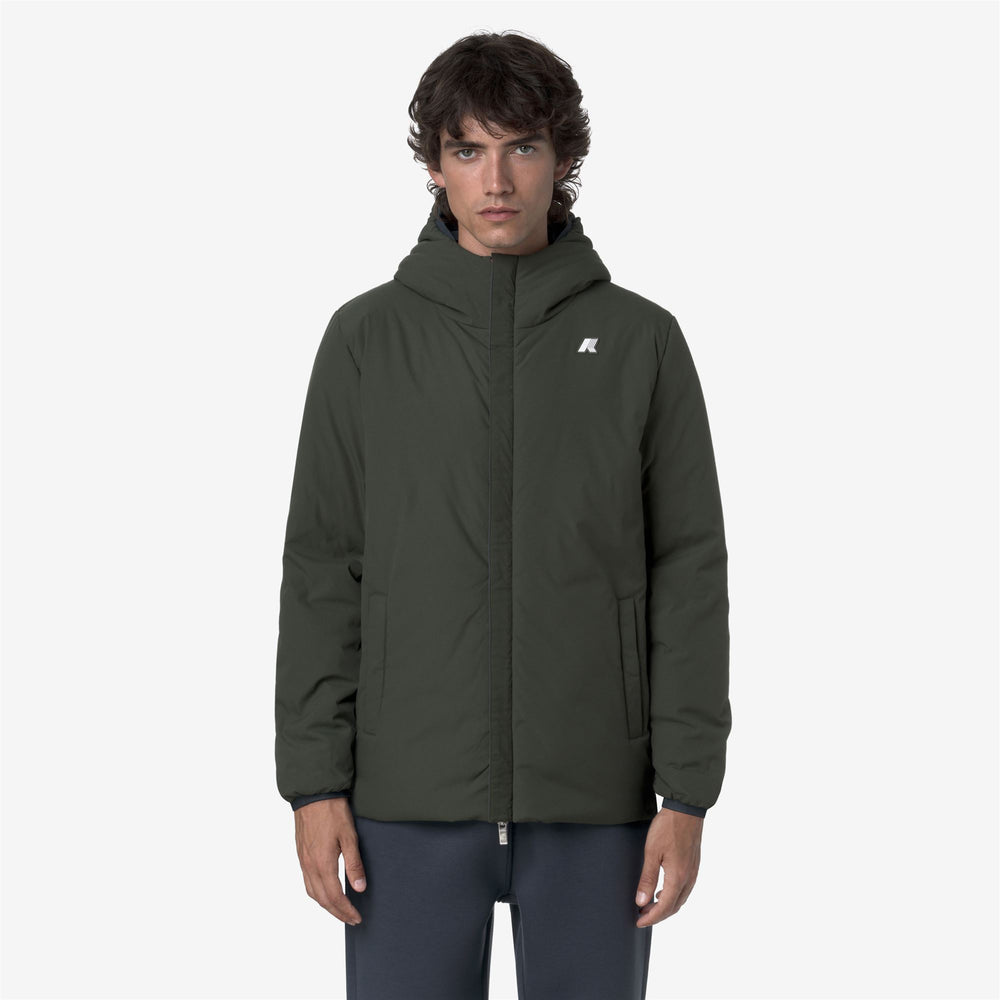 Giacca isolante reversibile blu da uomo per attività all'aperto 02