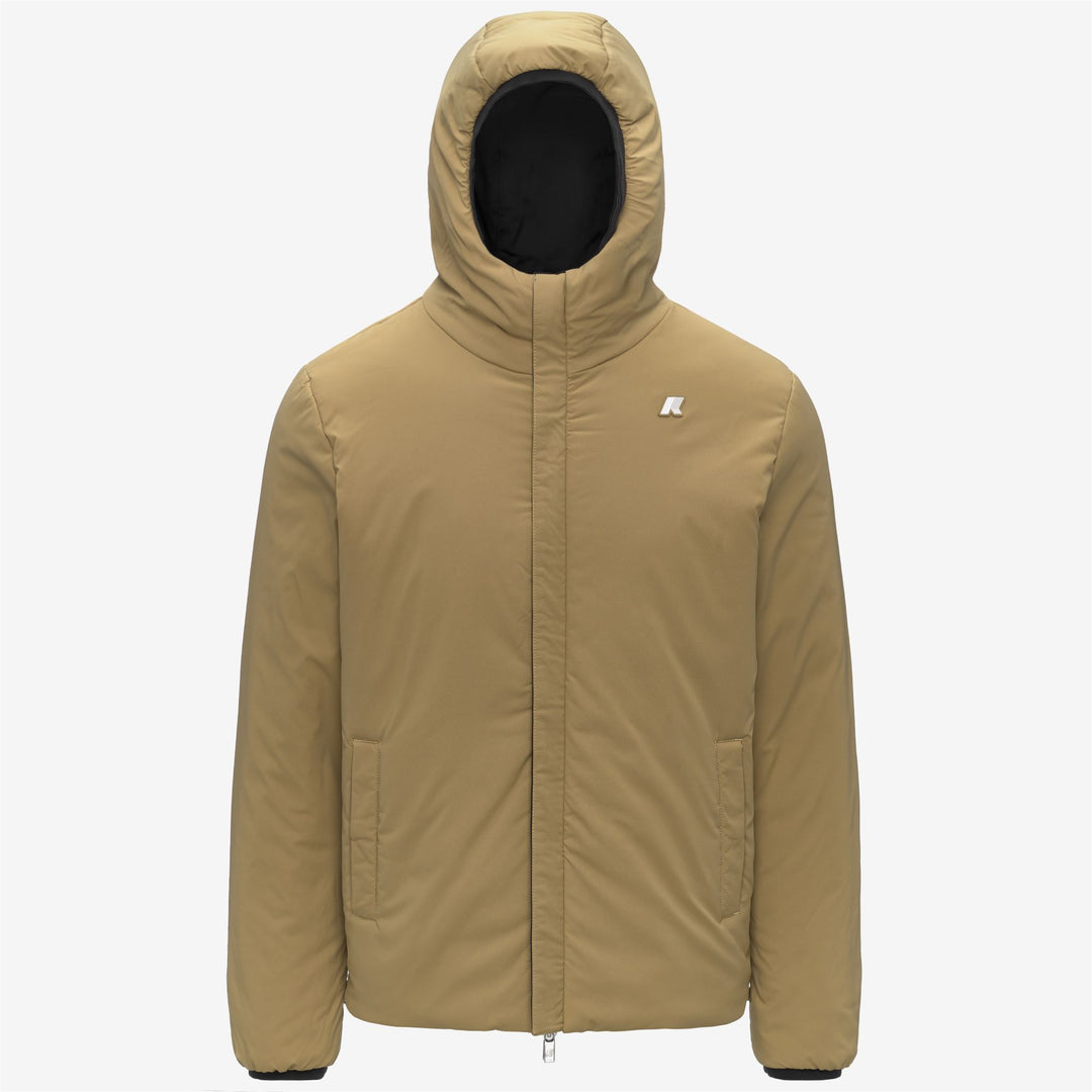 Chaqueta reversible y cálida con aislamiento para hombre, color beige y negro main