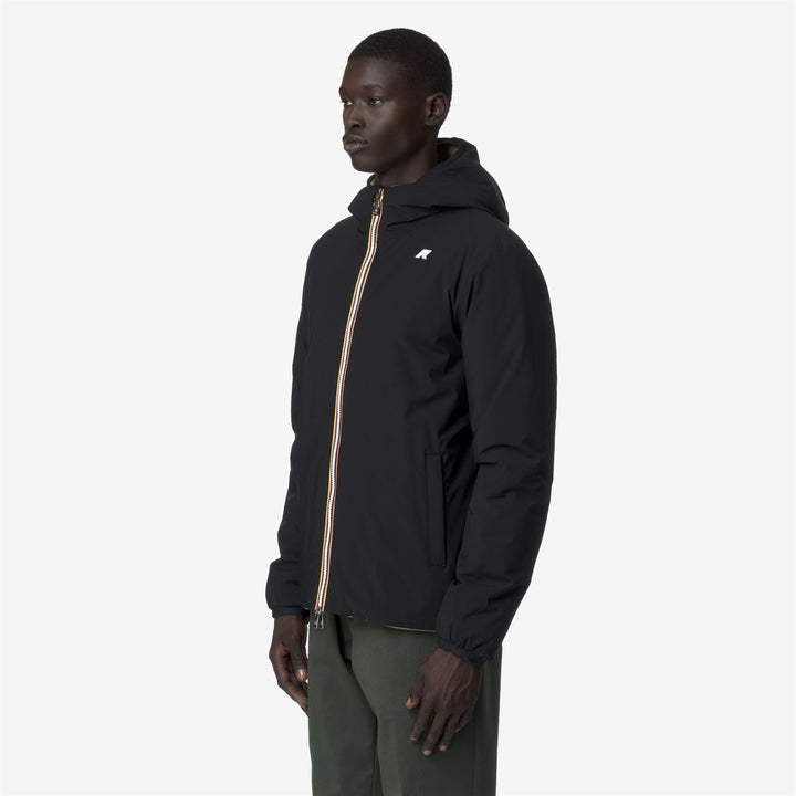 Chaqueta reversible y cálida con aislamiento para hombre, color beige y negro 5