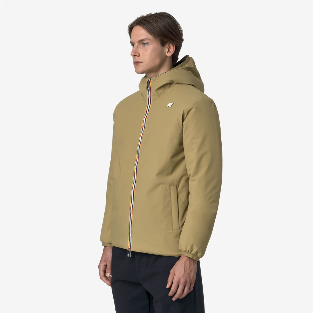Chaqueta impermeable reversible beige para hombre con aislamiento main