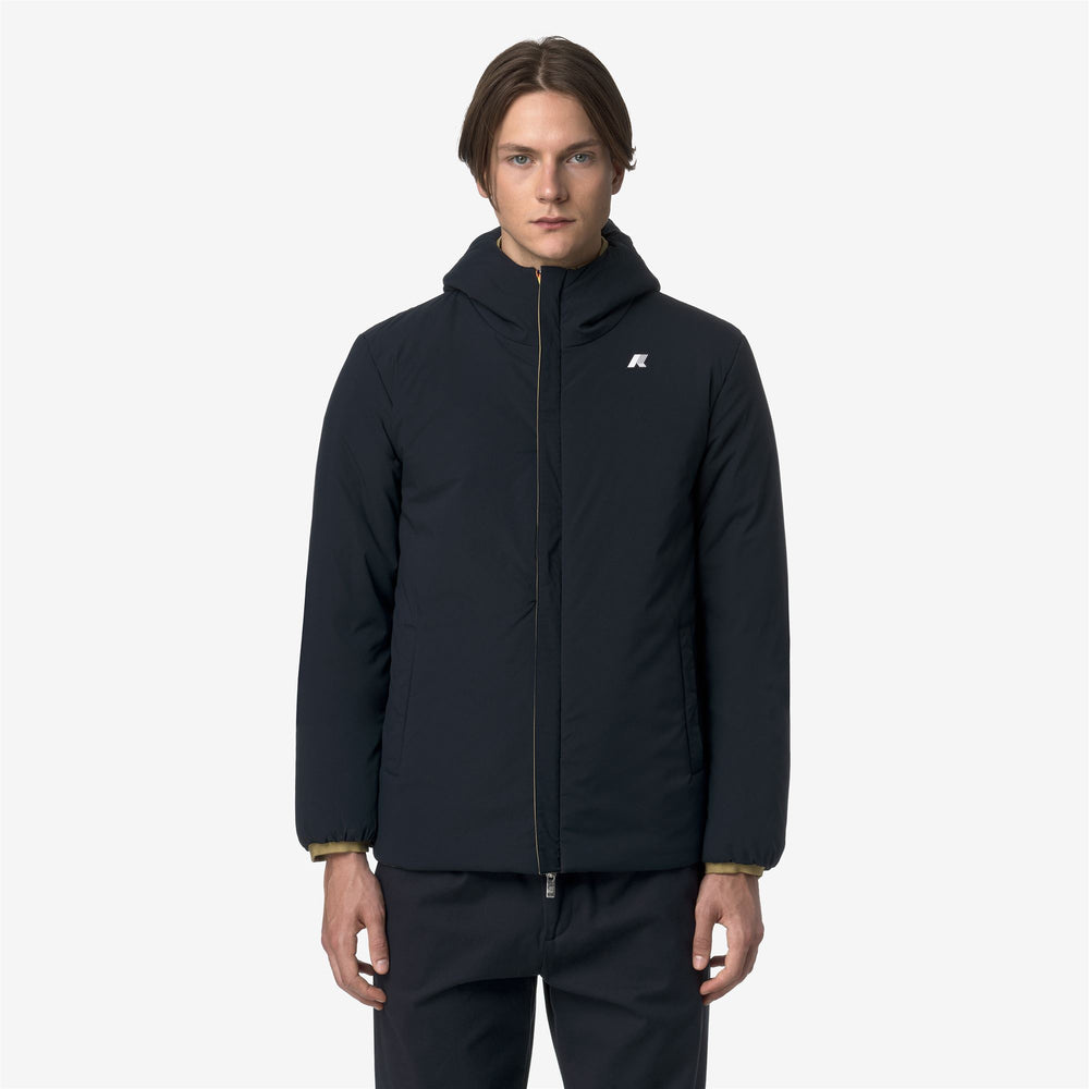 Beige men's Reversible Waterproof Jacket with Insulation 02