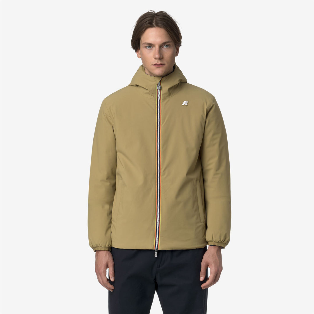 Chaqueta impermeable reversible beige para hombre con aislamiento main