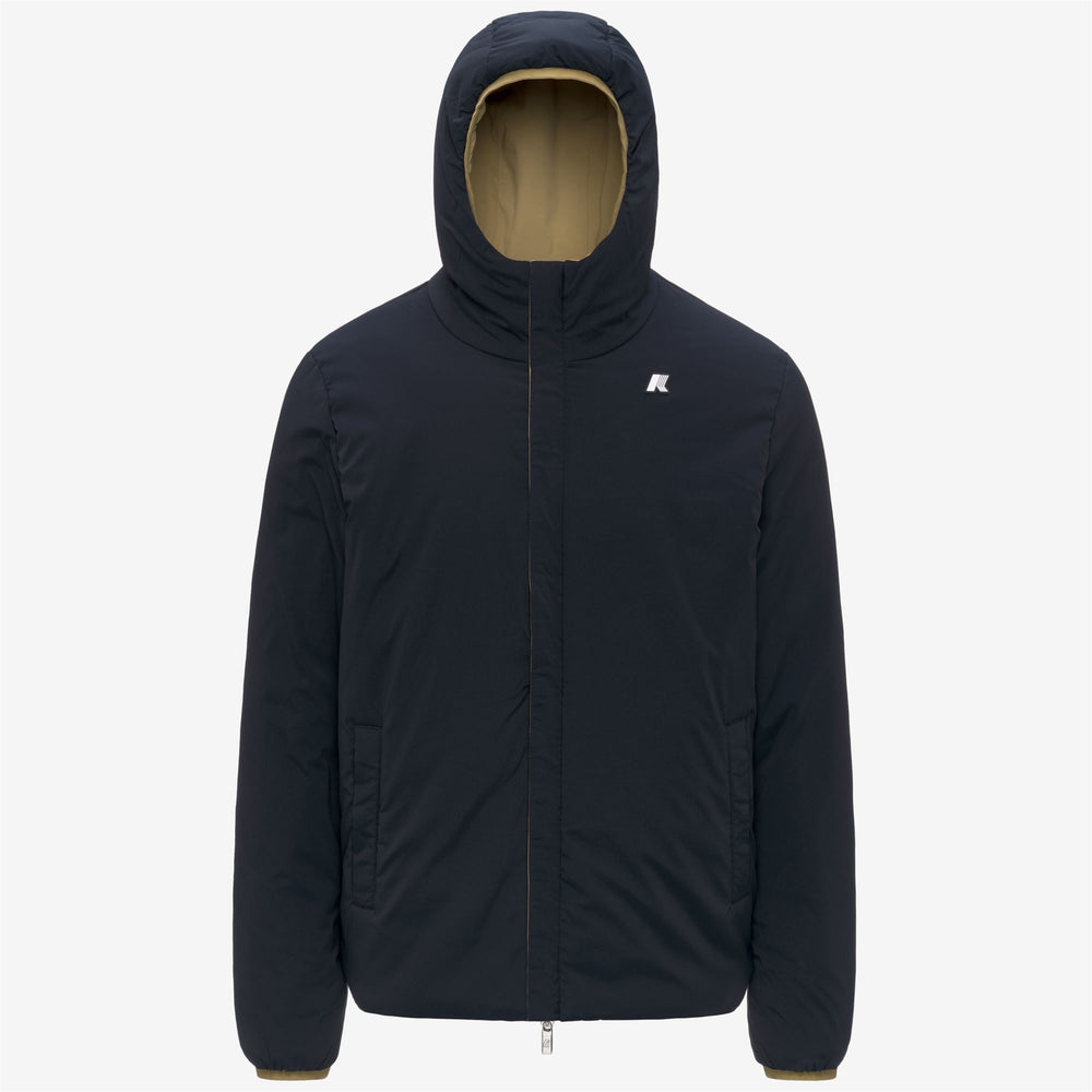 Chaqueta impermeable reversible beige para hombre con aislamiento 02