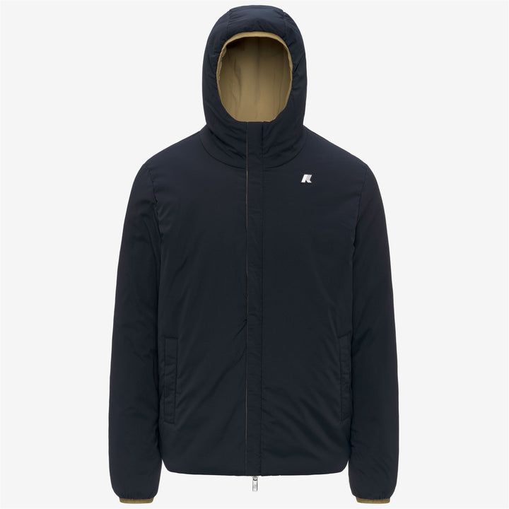 Chaqueta impermeable reversible beige para hombre con aislamiento 2