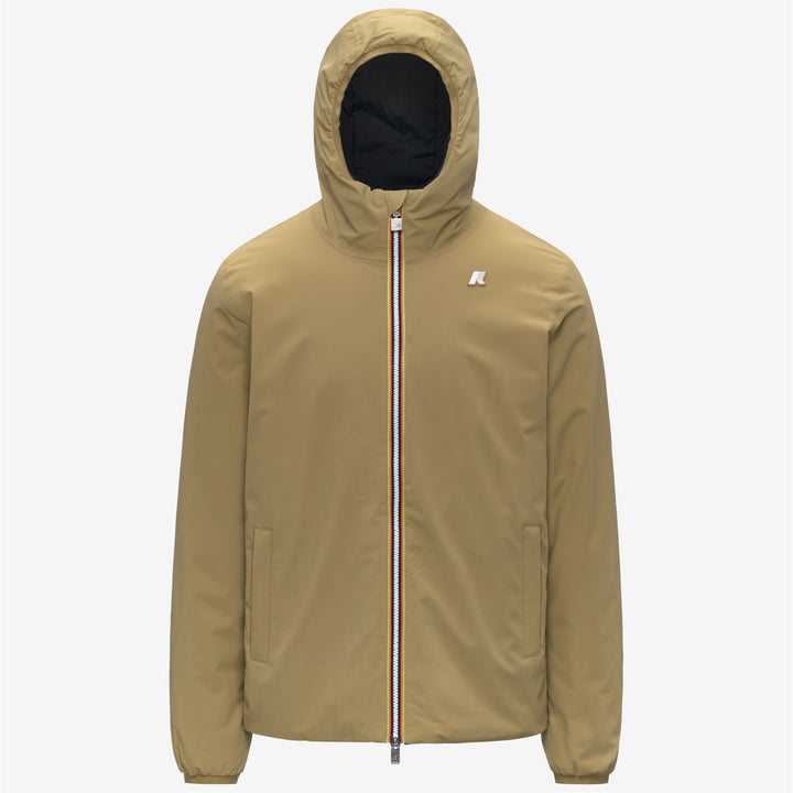 Chaqueta impermeable reversible beige para hombre con aislamiento 1