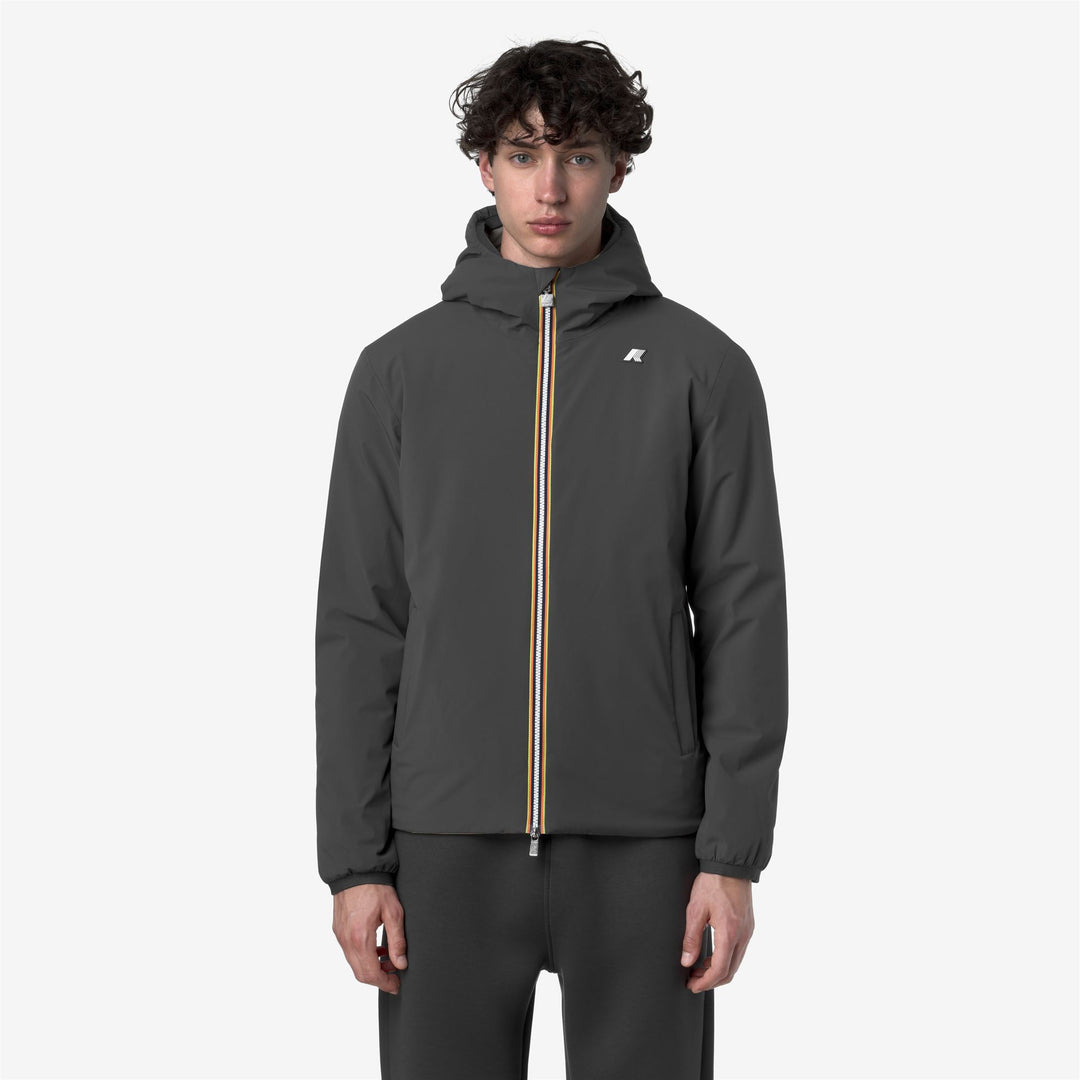 Chaqueta aislante impermeable reversible gris para hombre main