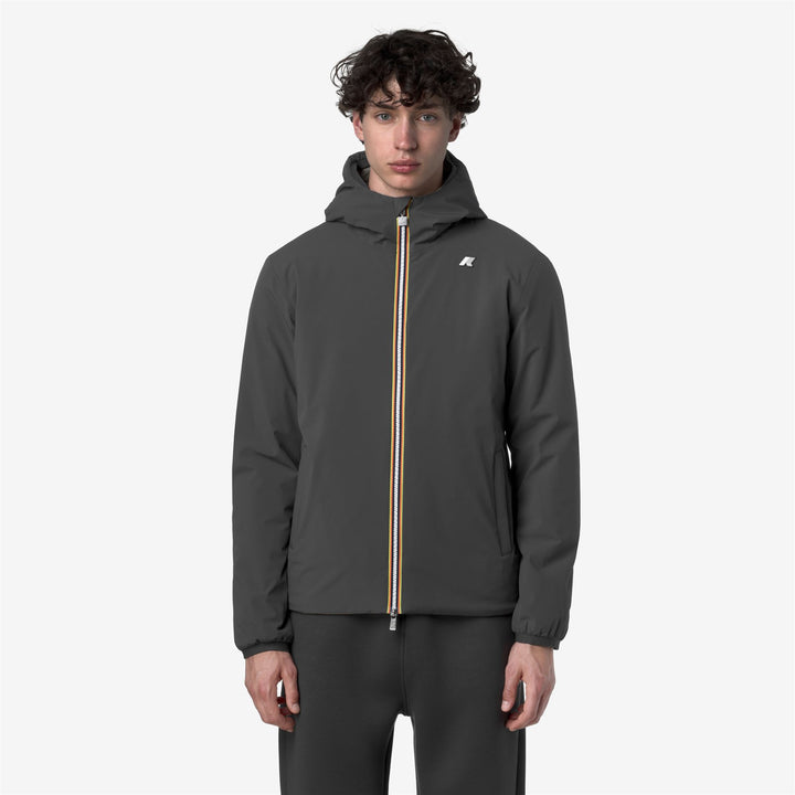 Chaqueta aislante impermeable reversible gris para hombre 4