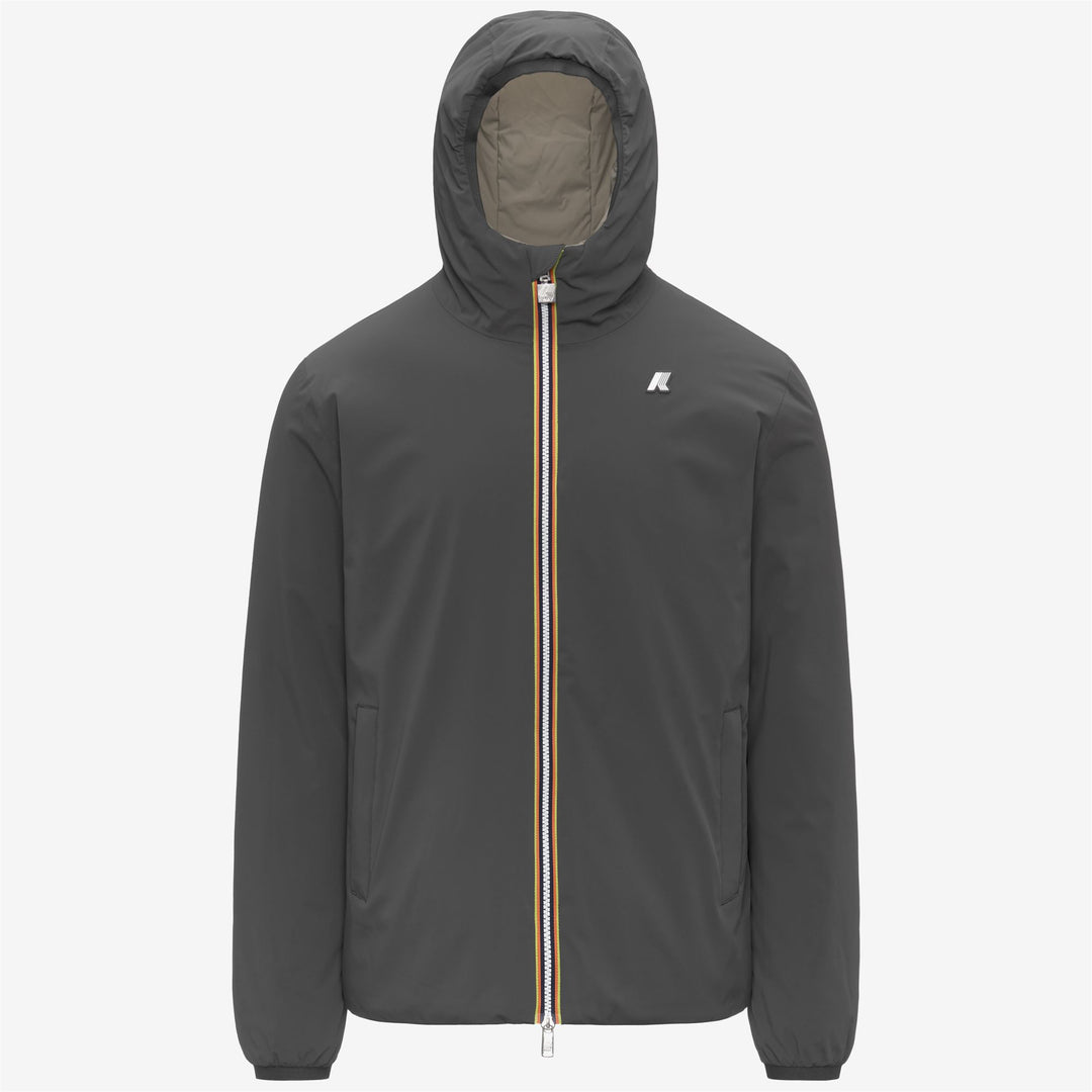 Chaqueta aislante impermeable reversible gris para hombre 01