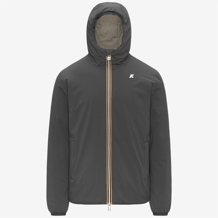 Chaqueta aislante impermeable reversible gris para hombre 1