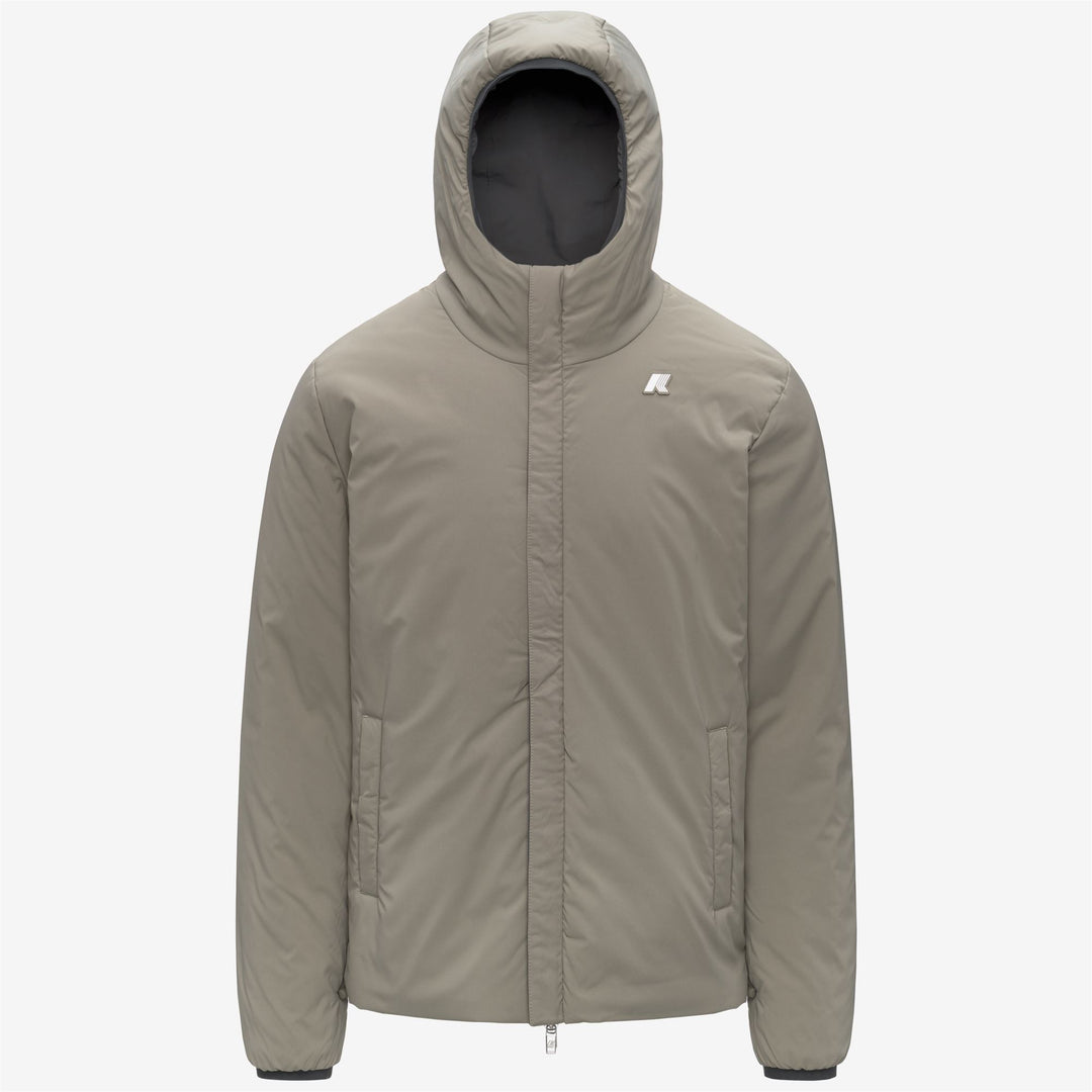 Chaqueta aislante impermeable reversible gris para hombre main