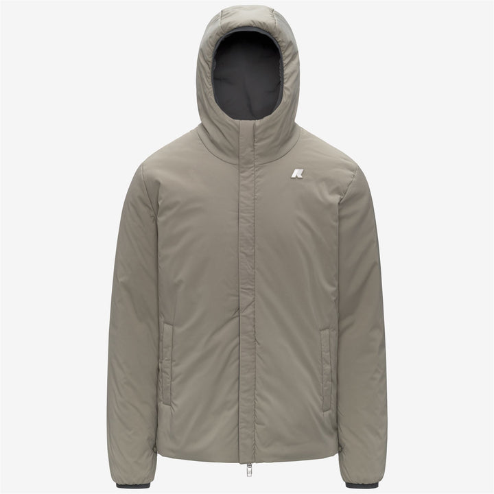 Chaqueta aislante impermeable reversible gris para hombre 2