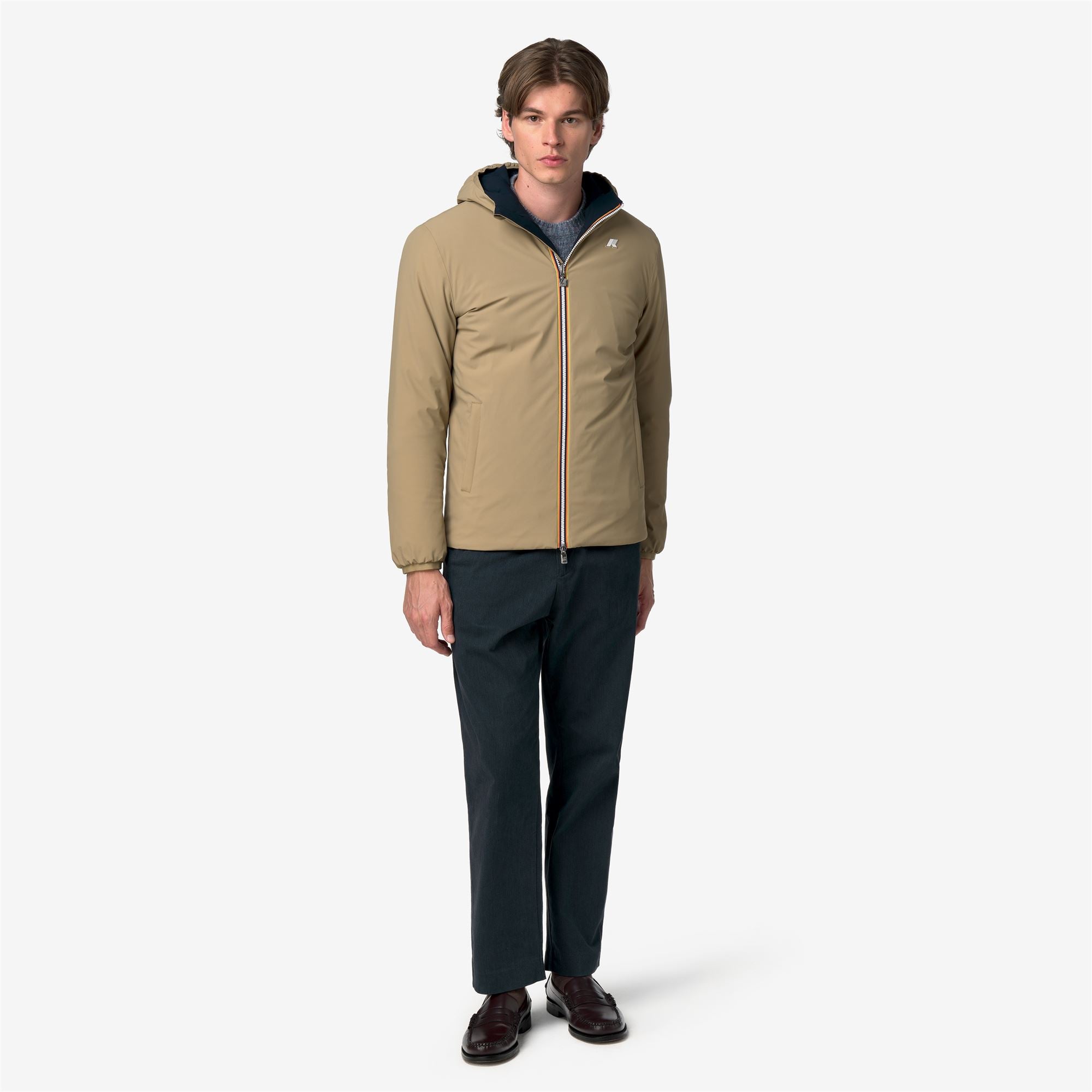 Jackets_Man_JACK ST WARM DOUBLE_Short_Beige Khaki - Blue Depth - Commercial 7