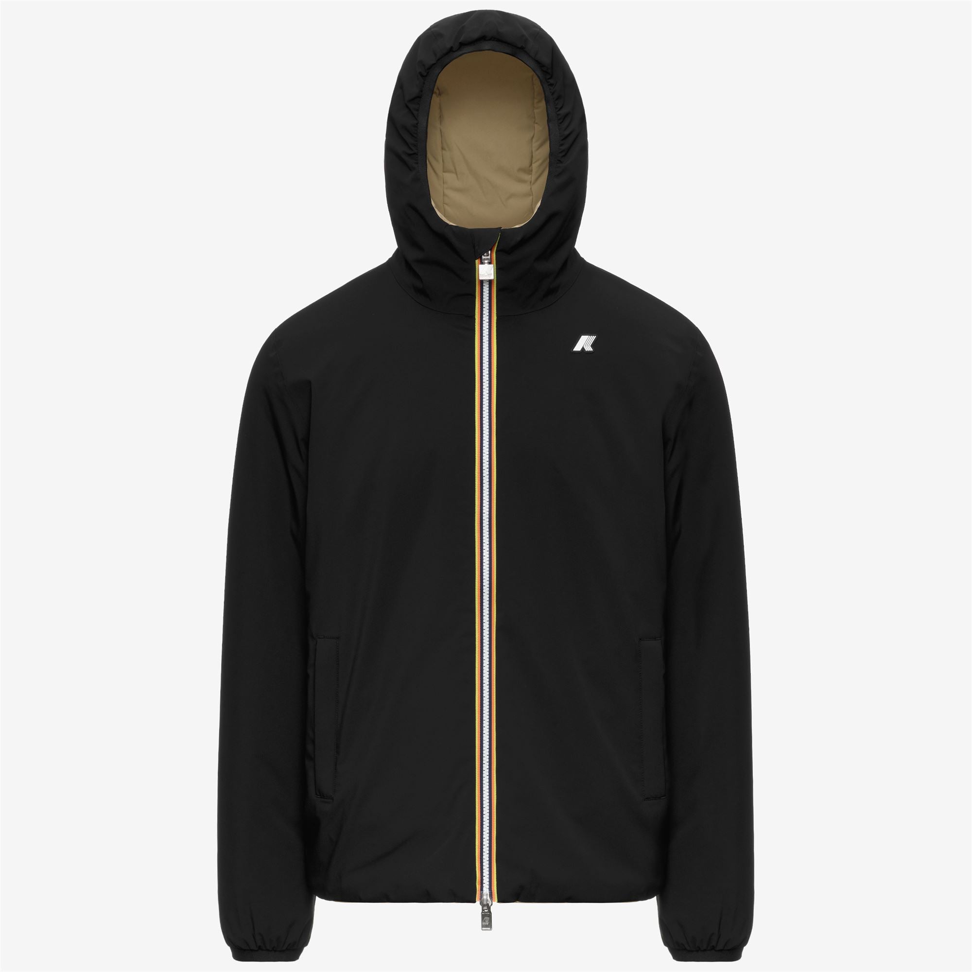 Jackets_Man_JACK ST WARM DOUBLE_Short_Black Pure - Beige Khaki - Commercial 1