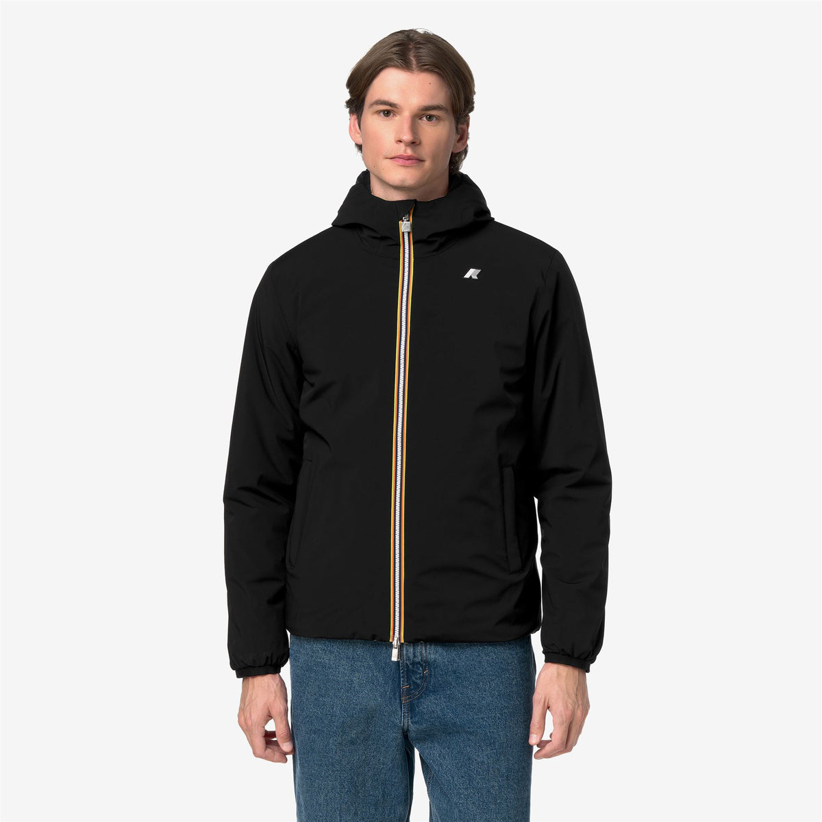 Jackets_Man_JACK ST WARM DOUBLE_Short_Black Pure - Beige Khaki - Commercial 4