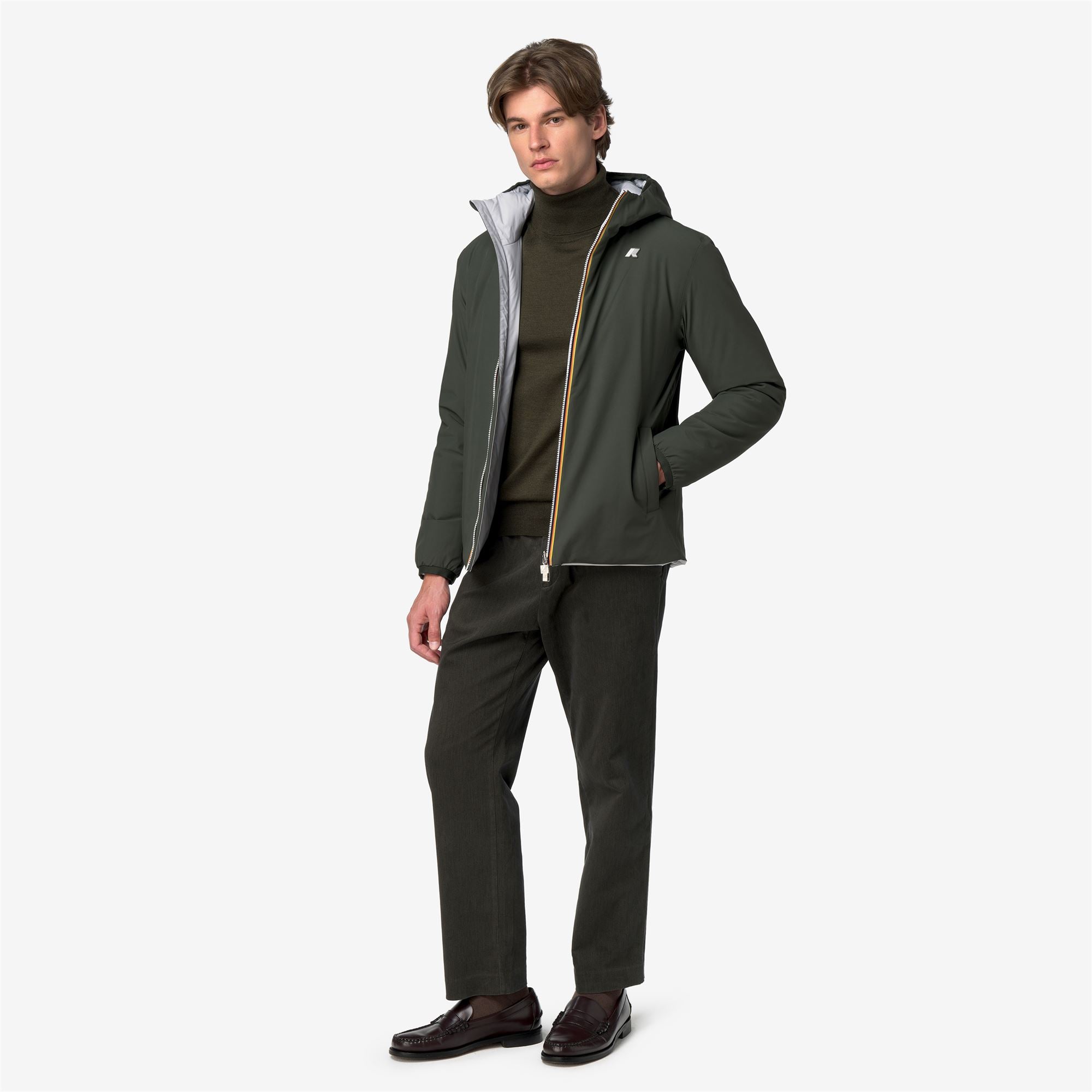 Jackets_Man_JACK ST WARM DOUBLE_Short_GREEN BLACKISH  - Grey Ash - Commercial 7