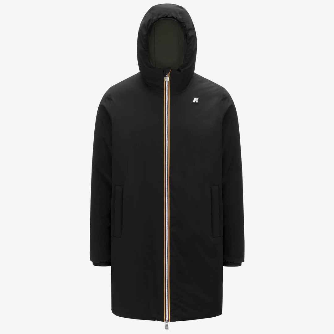 Black Grey Men's Reversible 3/4 Length Warm Jacket main