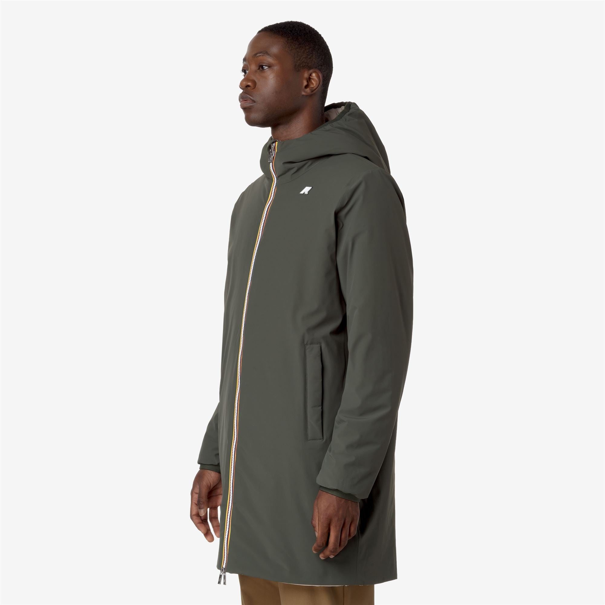 Jackets Man JACOB ST WARM REVERSIBLE 3/4 LENGTH GREEN B-BEIGE G