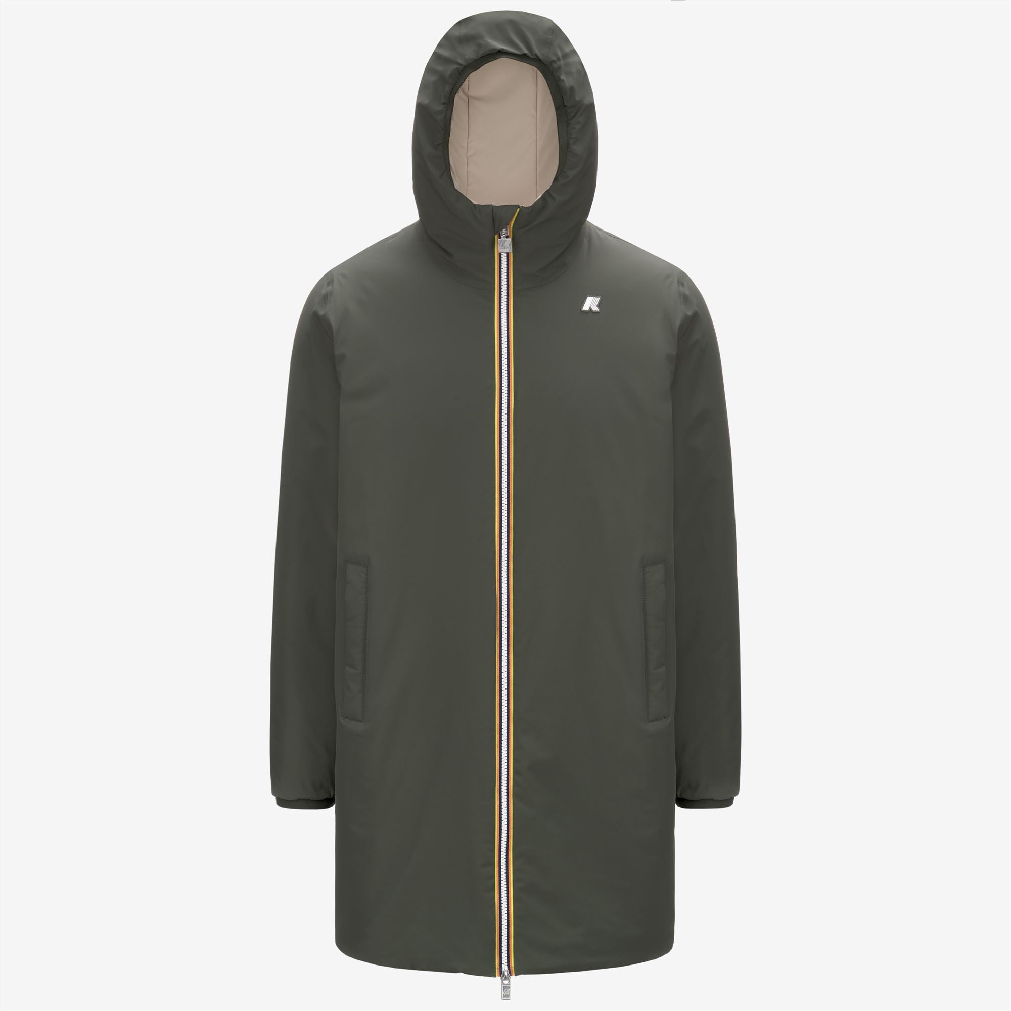 Jackets_MAN_JACOB ST WARM DOUBLE_3/4 Length_Green B-Beige G - Commercial 1