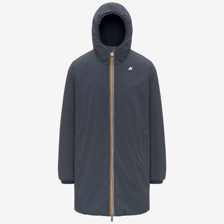 Chaqueta de invierno reversible azul para hombre con diseño impermeable 1