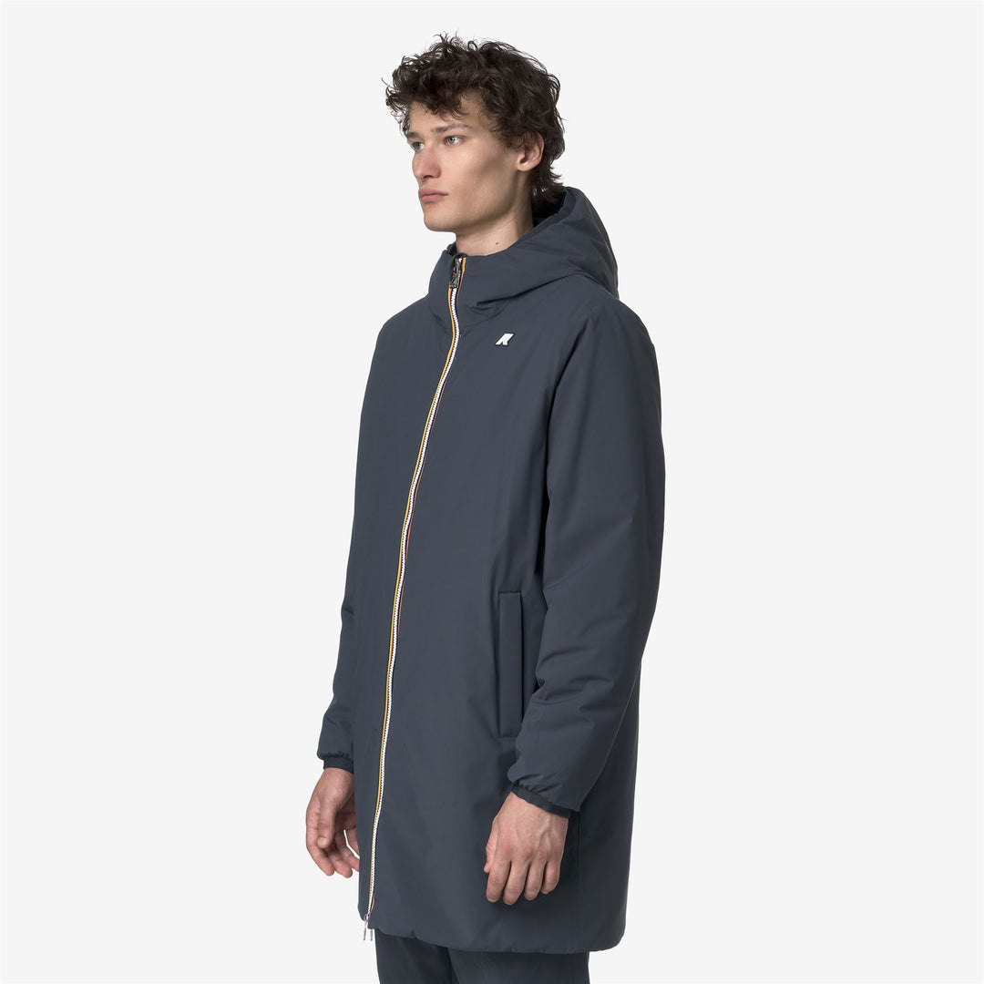 Chaqueta de invierno reversible azul para hombre con diseño impermeable main