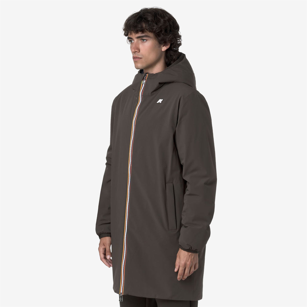 Chaqueta reversible 3/4 para hombre, color negro, con acolchado sintético main