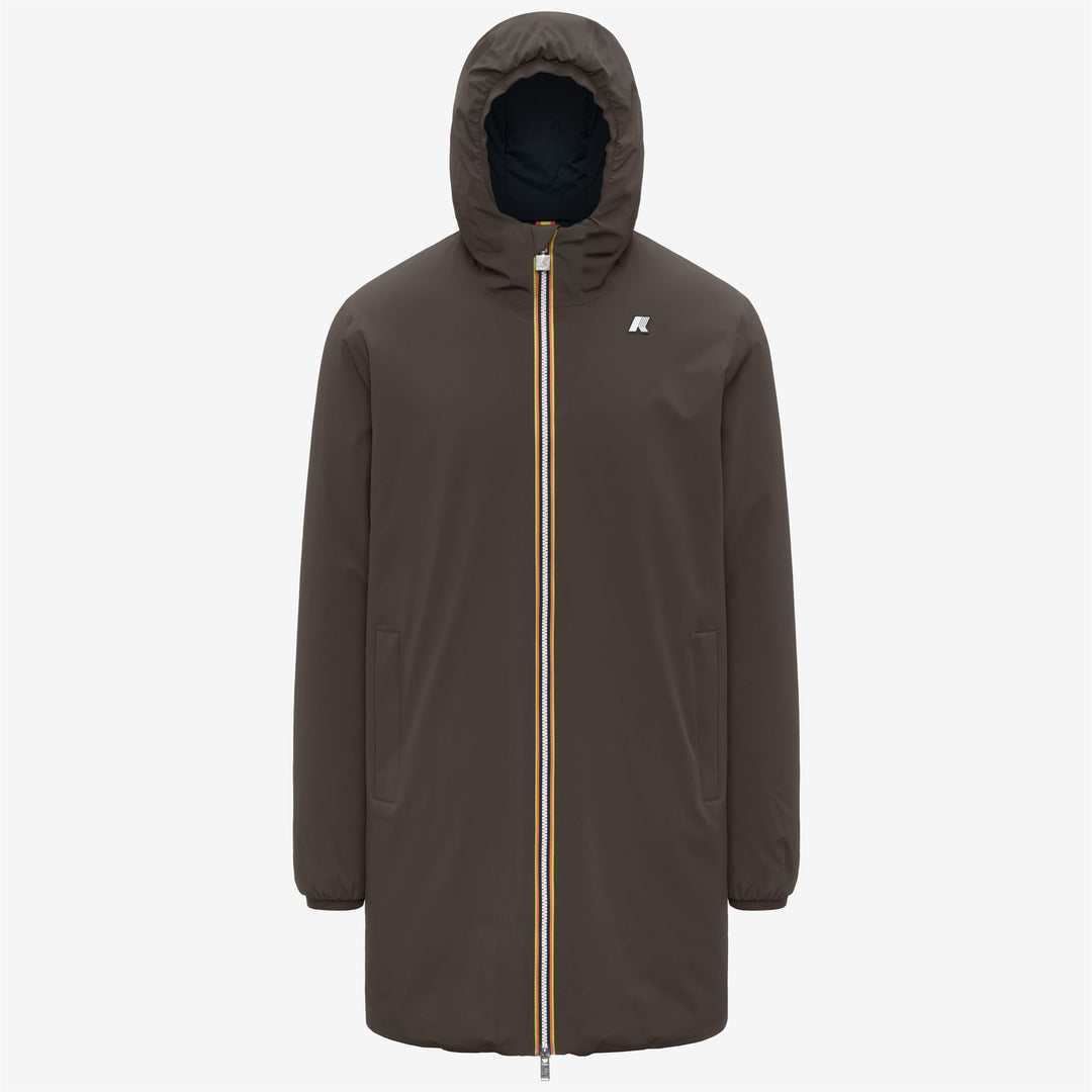 Chaqueta reversible 3/4 para hombre, color negro, con acolchado sintético 01