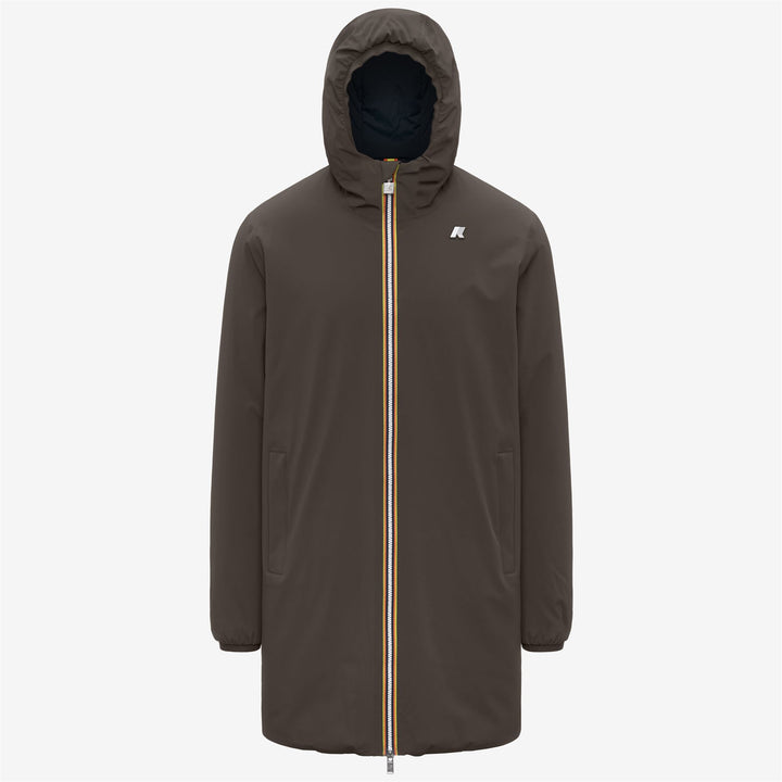 Chaqueta reversible 3/4 para hombre, color negro, con acolchado sintético 1