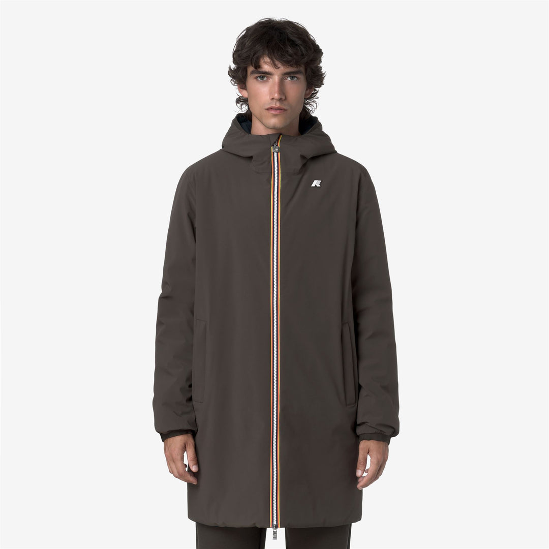 Chaqueta reversible 3/4 para hombre, color negro, con acolchado sintético main