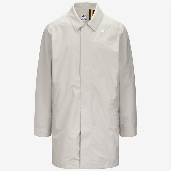 Beige Grey Men's 3/4 Length Waterproof City Jacket 5