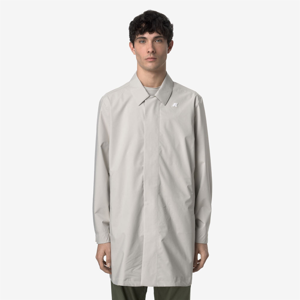 Giacca Città Impermeabile Uomo 3/4 Lunghezza Grigia Beige 02