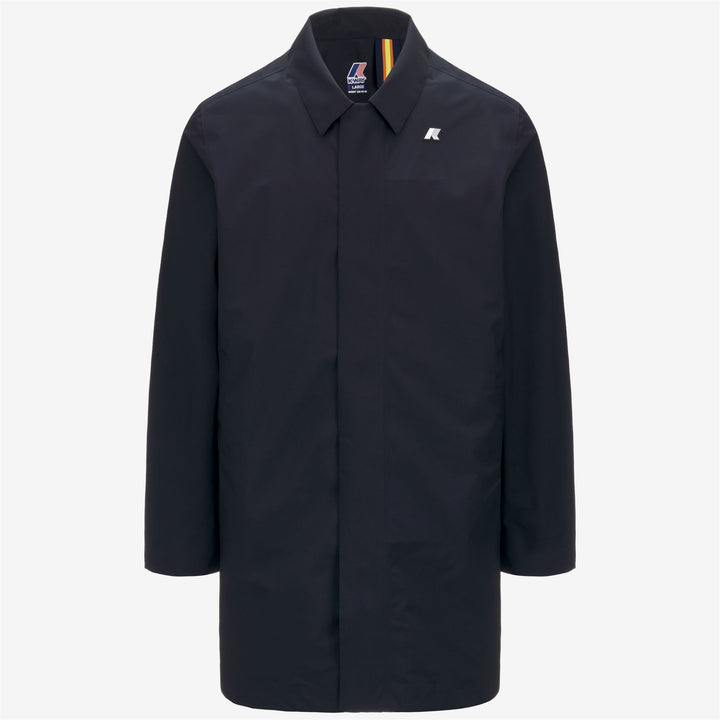 Blue Men's 3/4 Length Waterproof Jacket for City Wear 1