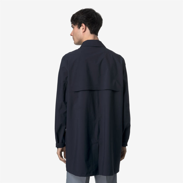 Blue Men's 3/4 Length Waterproof Jacket for City Wear 5