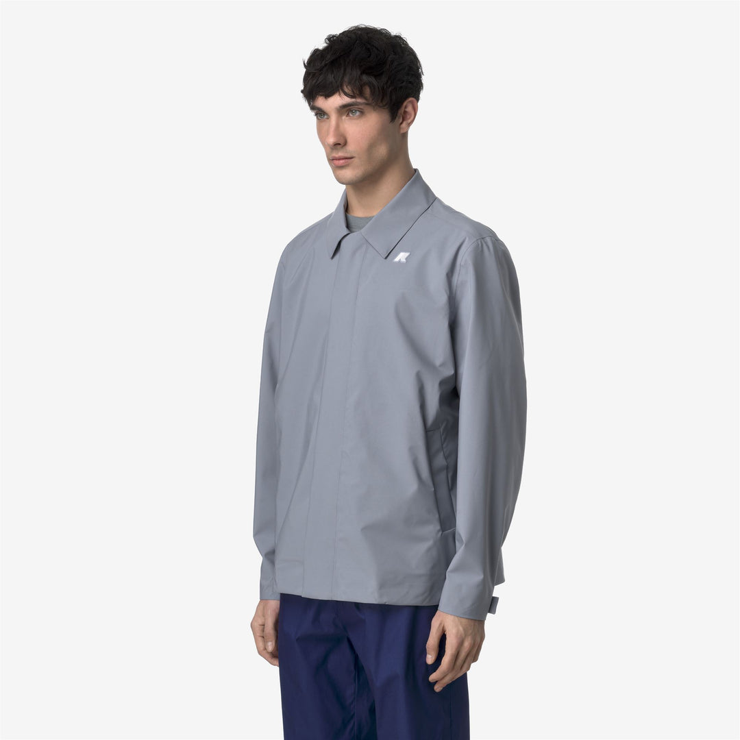 Giacca Corta Impermeabile Uomo Blu Grigio per Uso Cittadino main