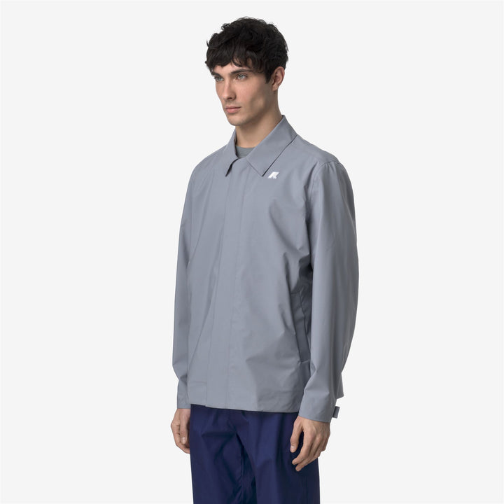 Giacca Corta Impermeabile Uomo Blu Grigio per Uso Cittadino 4