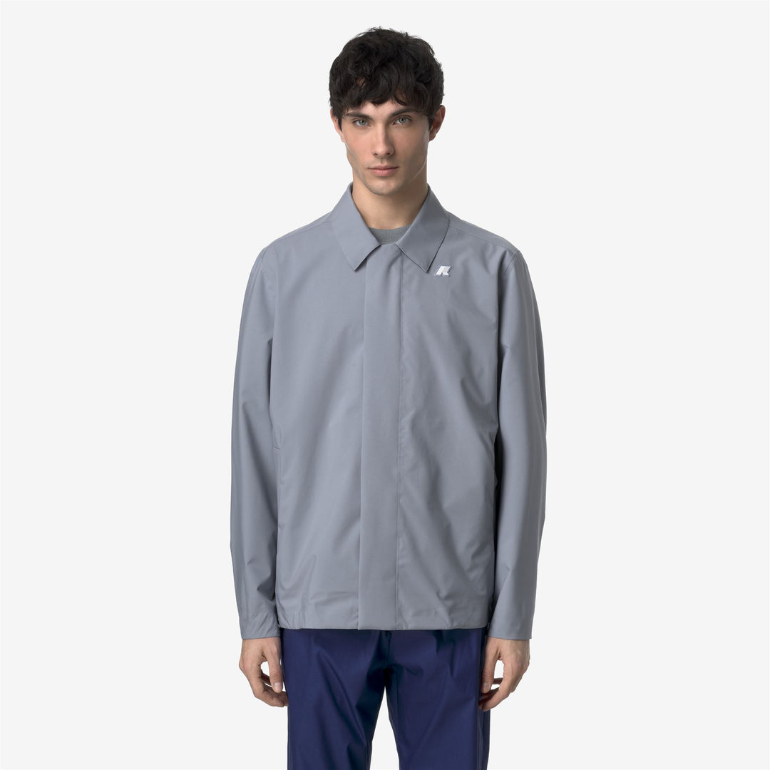 Giacca Corta Impermeabile Uomo Blu Grigio per Uso Cittadino main